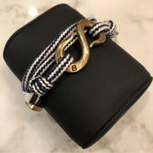 🔥Giles & Brother - Double Color Navy & White Braid with Hook Bracelet